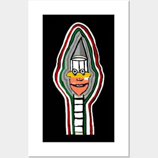 funny head Posters and Art